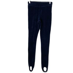 Juicy Couture Black Label Stirrups Terrycloth Leggings in Regal Blue XS Pull-On